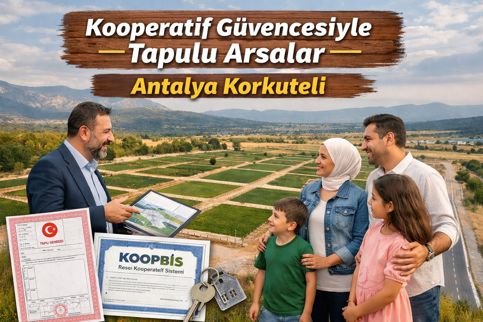 Antalya Korkuteli cooperative-backed land investment presentation